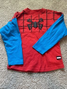 2/$15 - Disney Red & Blue Spider Emblem Long Sleeve Tee